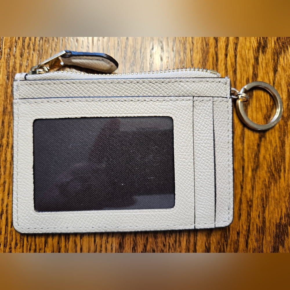 Coach Leather Zip Top Key Chain ID / Wallet